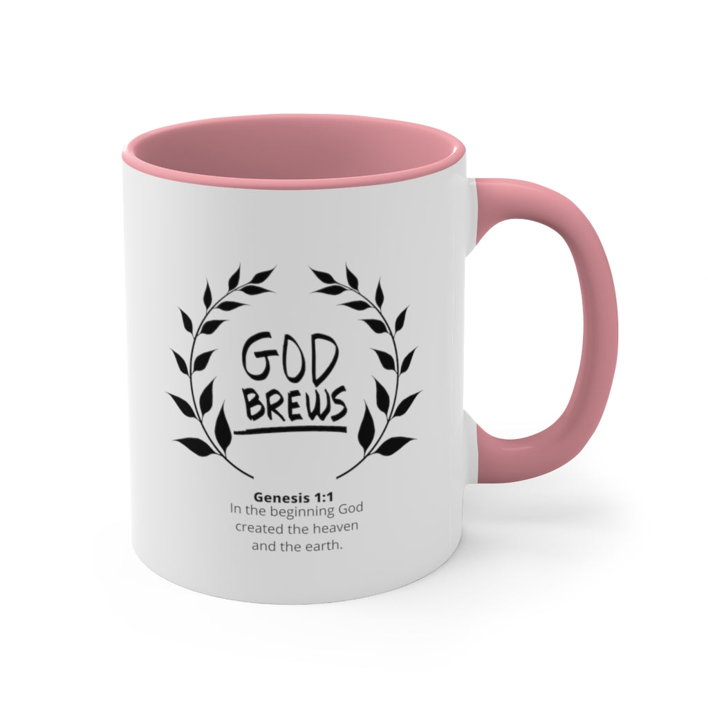 God Brews Accent Coffee Mug, 11oz