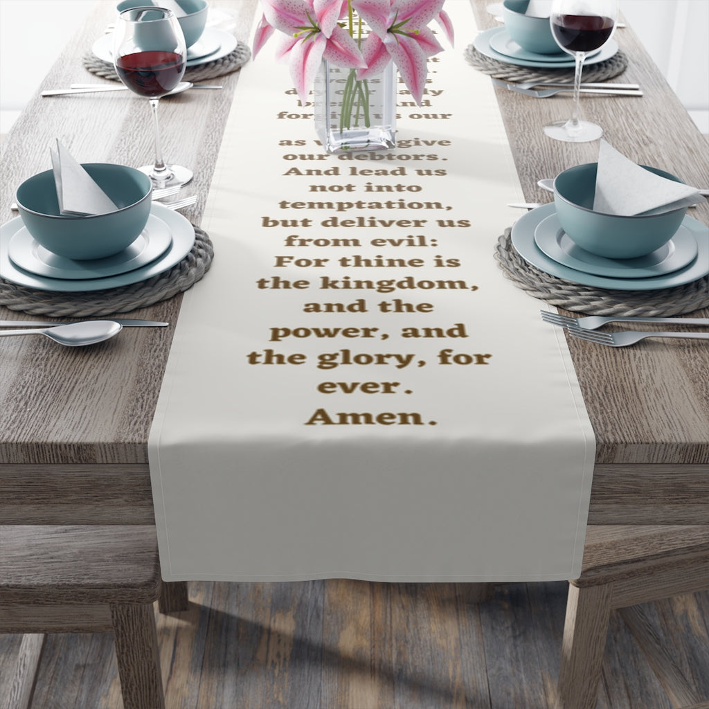 Our Father Prayer Table Runner