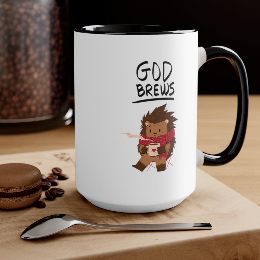God Brews Hedgehog Accent Mug