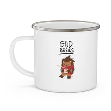 Load image into Gallery viewer, God Brews Hedgehog Enamel Camping Mug
