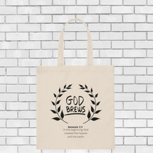 Load image into Gallery viewer, God Brews Canvas Tote Bag
